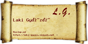 Laki Győző névjegykártya
